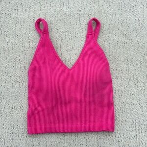 Dry Goods “wishlist” hot pink cropped tank size S/M